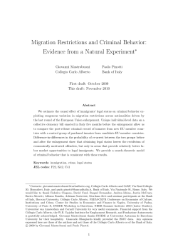 Migration Restrictions and Criminal Behavior: Evidence from