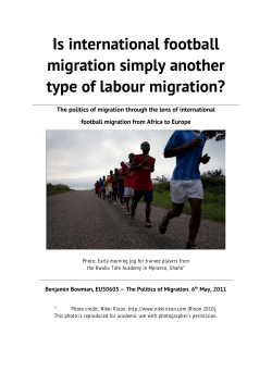 Is international football migration simply another