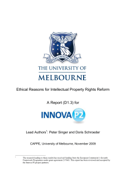 Ethical Reasons for Intellectual Property Rights Reform A