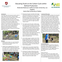 Introduction The carbon cycle is the process by which carbon is