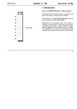 doepfer System A - 100 1. Introduction A-180