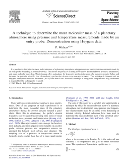 A technique to determine the mean molecular mass of a planetary