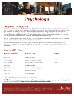 Psychology Major