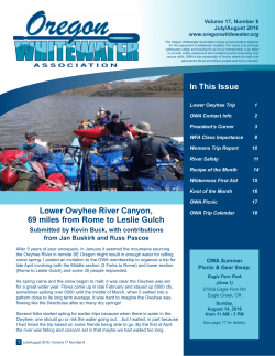 Lower Owyhee River Canyon, 69 miles from Rome to Leslie Gulch