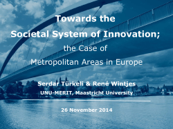 Towards the Societal System of Innovation - unu