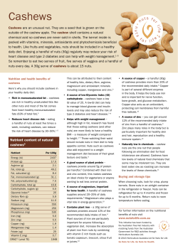 Cashews - Chef Cristy`s Raw Foods