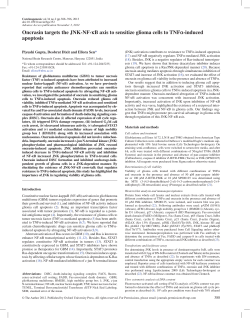 Oncrasin targets the JNK-NF-&kappa;B axis to sensitize