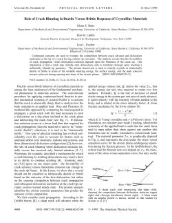 Role of Crack Blunting in Ductile Versus Brittle Response of