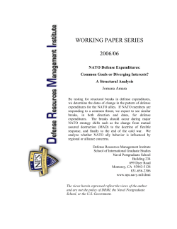 NATO Defense Expenditures: Common Goals or Diverging Interests?