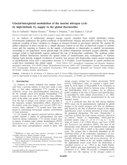 Glacial-interglacial modulation of the marine nitrogen cycle by high