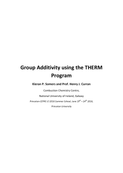 Group Additivity using the THERM Program