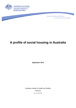 A profile of social housing in Australia