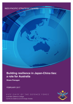 Building resilience in Japan-China ties: a role for Australia Shane