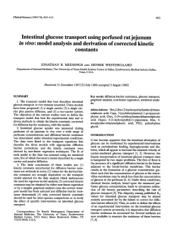 Intestinal glucose transport using perfused rat