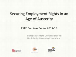 Securing Employment Rights in an Age of Austerity