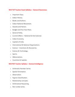 nvs syllabus - Career Power