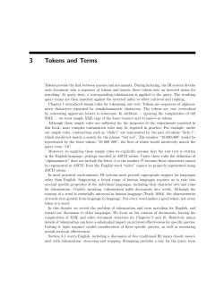 Tokens and Terms - Information Retrieval Group
