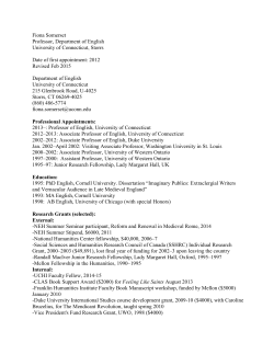 Fiona Somerset - UConn English