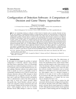 Configuration of Detection Software: A Comparison of Decision and