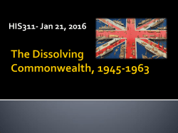 The Dissolving Commonwealth, 1945-1963