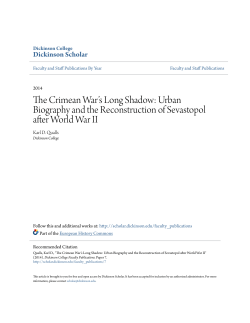 The Crimean War`s Long Shadow: Urban