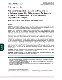 Are patient-reported outcome instruments for ankylosing spondylitis