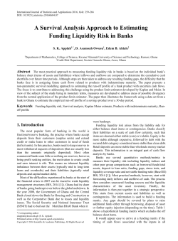Funding liquidity risk, Survival analysis, Kaplan Meier estimate