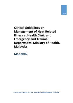 Clinical Guidelines on Management of Heat Related Illness at