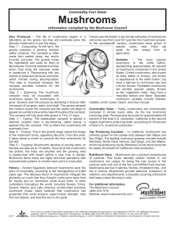 Mushrooms - California Foundation for Agriculture in the Classroom