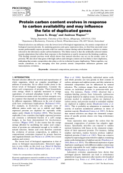 Protein carbon content evolves in response to carbon availability