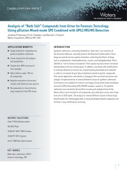 Analysis of &ldquo;Bath Salt&rdquo; Compounds from Urine for Forensic
