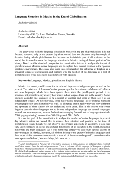 Language Situation in Mexico in the Era of Globalization