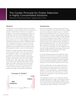 The Coulter Principle for Outlier Detection in Highly Concentrated