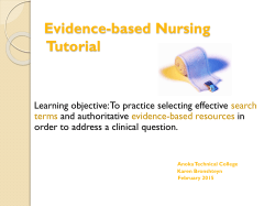 Evidence-based practice - Anoka Technical College