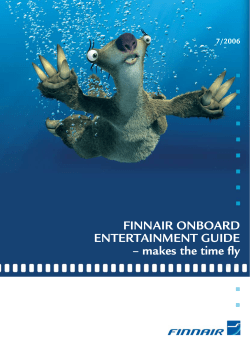 FINNAIR ONBOARD ENTERTAINMENT GUIDE &ndash; makes the time fly