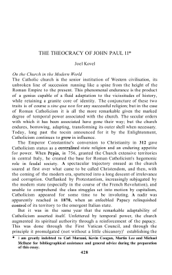 the theocracy of john paul 11