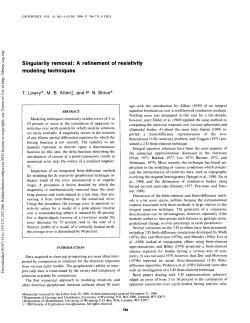 Singularity removal: A refinement of resistivity modeling