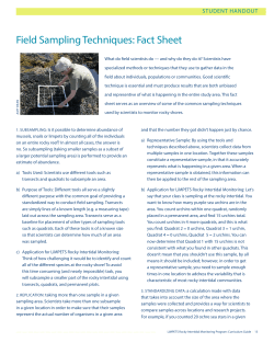 Field Sampling Techniques: Fact Sheet