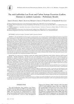The mid-Ludfordian Lau Event and Carbon Isotope Excursion