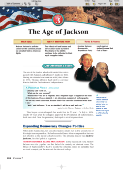 The Age of Jackson - Caggia Social Studies