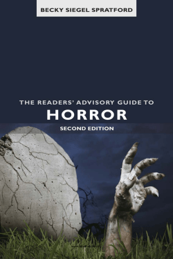 The Readers` Advisory Guide to Horror - ALA Store
