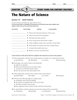 Study Guide for Content Mastery