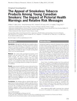 The Appeal of Smokeless Tobacco Products Among