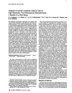 Analysis of Human Leukemic Cells by Use of