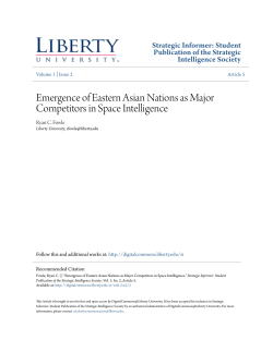 Emergence of Eastern Asian Nations as Major Competitors in Space