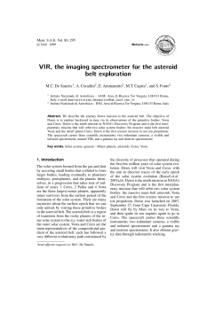 VIR, the imaging spectrometer for the asteroid belt exploration