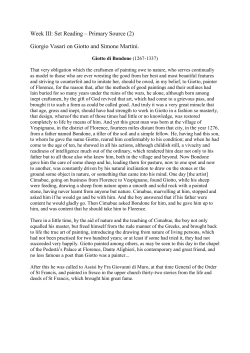 Giorgio Vasari on Giotto and Simone Martini.