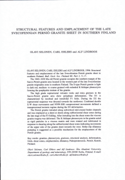 Structural features and emplacement of the late Svecofennian