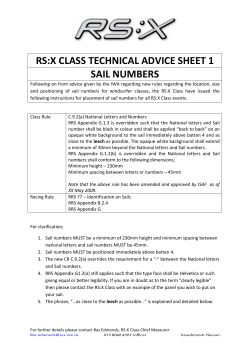 RS:X Sail Number Advice