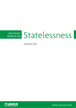 Self-Study Module on Statelessness